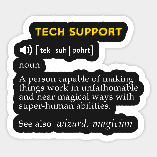 Tech support meaning Sticker by mangobanana